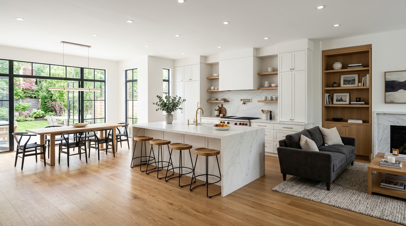 Luxury home kitchen and interior remodel by Pratincole Home Builders